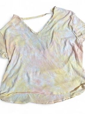 Women's Pastel Tie-Dye backless Top